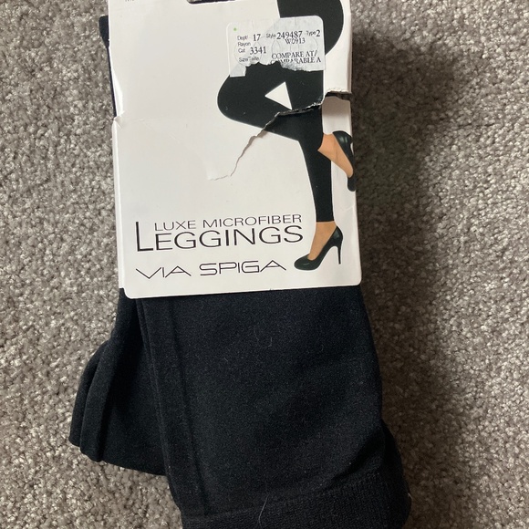 Black microfibre leggings - Picture 1 of 3